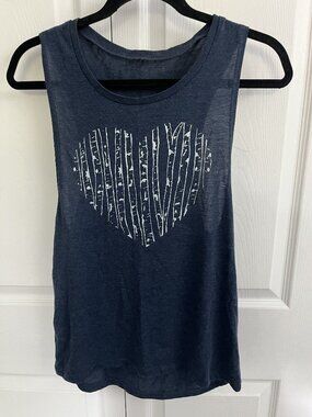OHANA Aspen Trees Heart tank top size L Navy